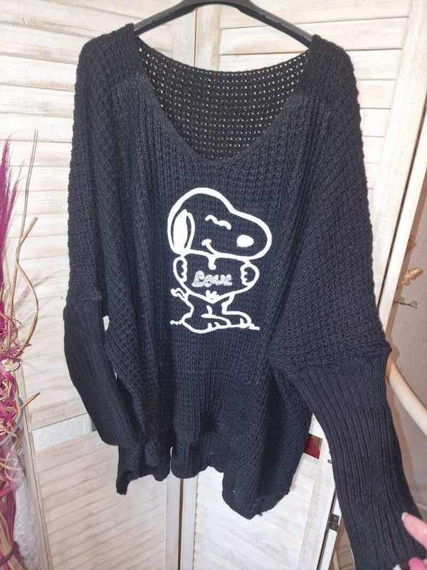 Grobstrick Pullover Snoppy
