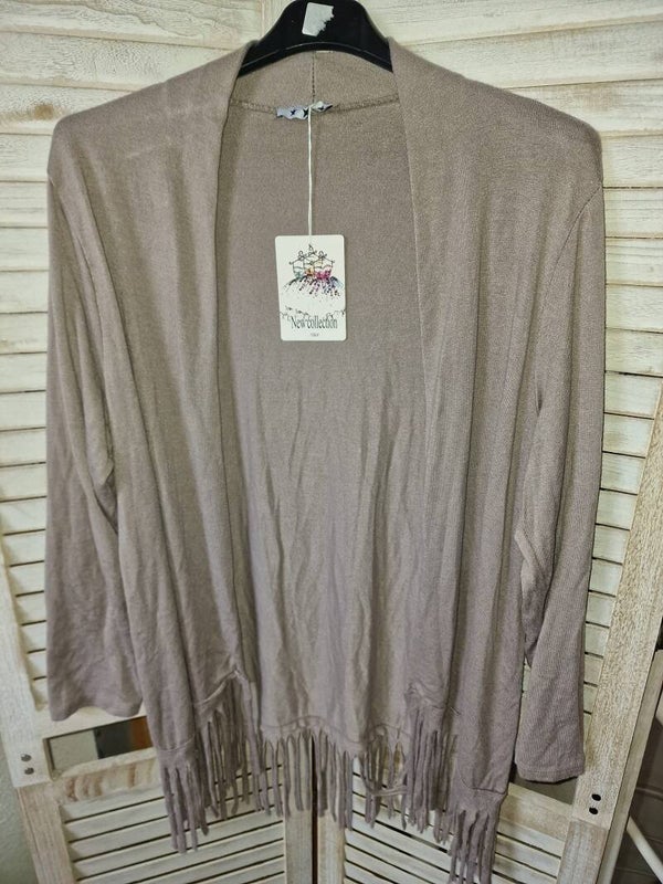 Feinstrick Cardigan mit Fransen