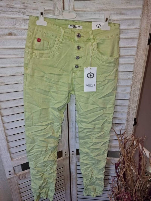 Karostarjeans Hellgelb Lang