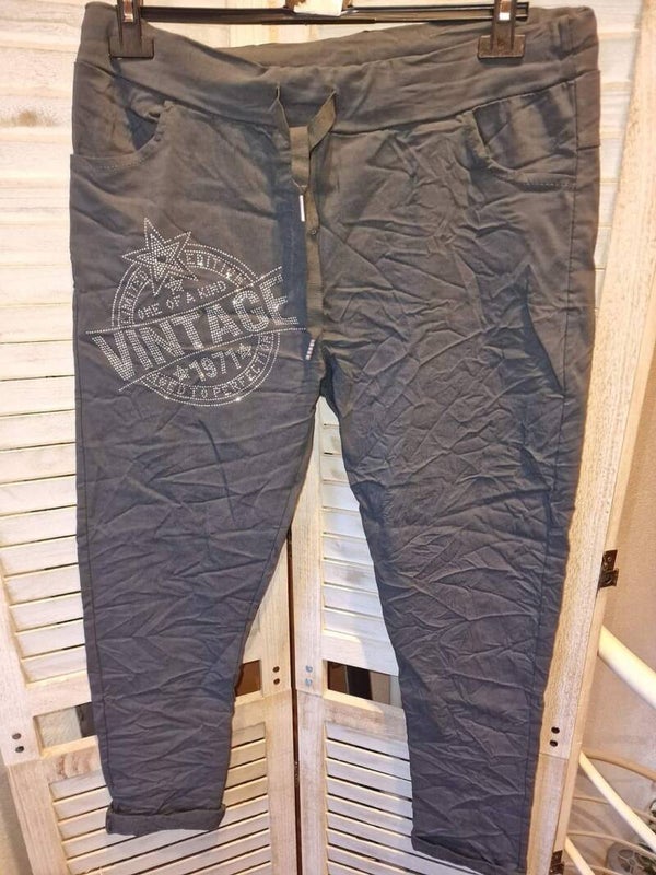 Joggpant Hose Vintage mit Strasssteine