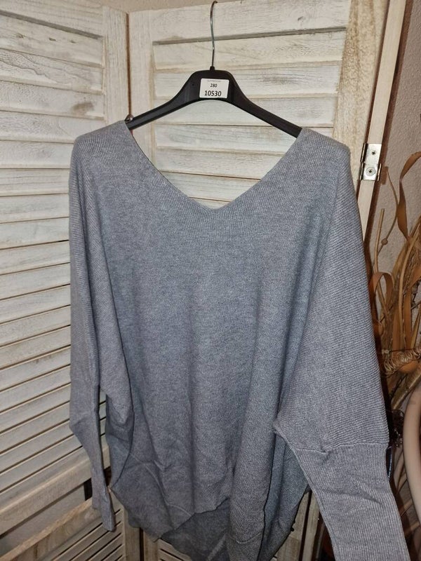 Feinstrick Pullover hinten Knoten aus Strasssteine