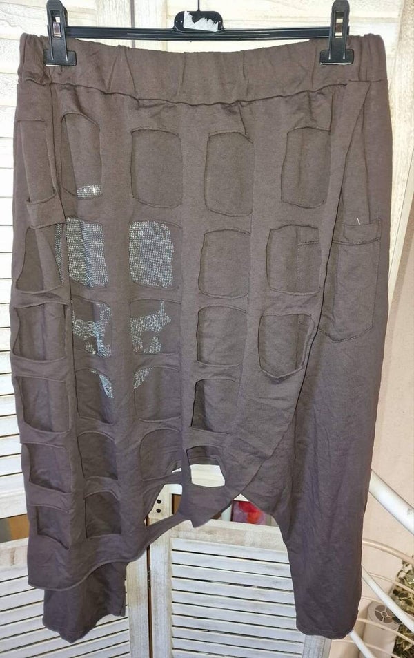 Baggy Stoffhosen Skull mit Netzteil