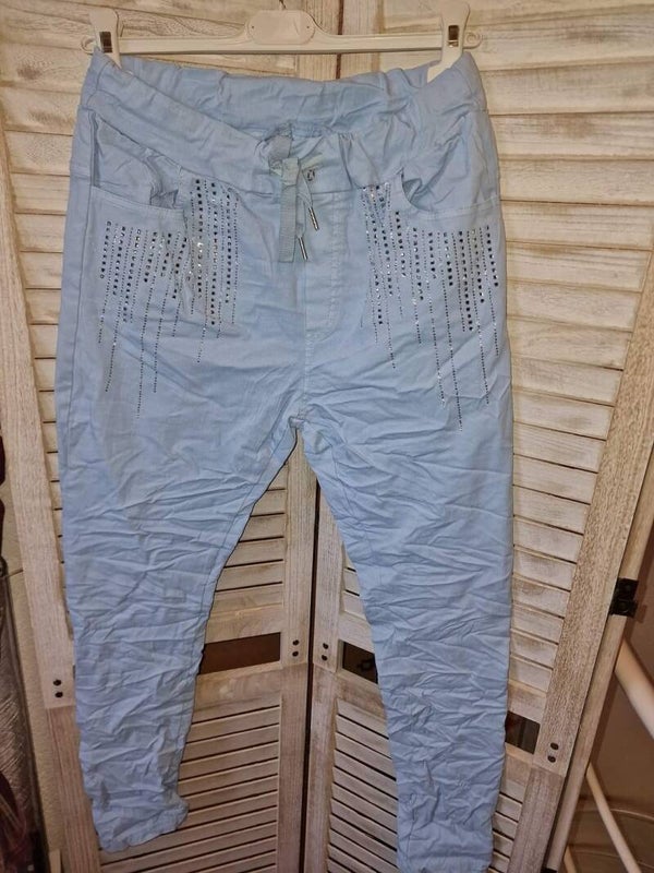 Joggpant Hose vornen mit Strasssteine