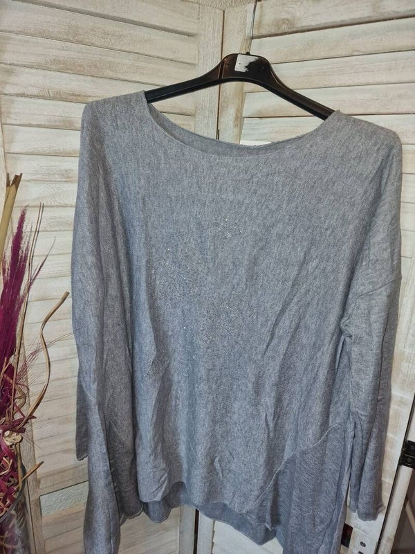 Leichter  Feinstrick  Pullover Pusteblume mit Strasssteine