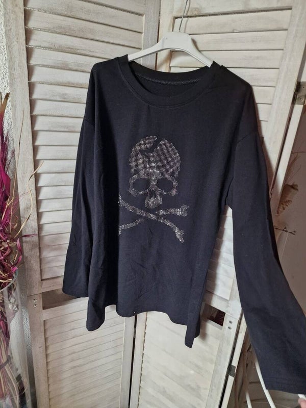 Sweatshirt Skull aus Strasssteine
