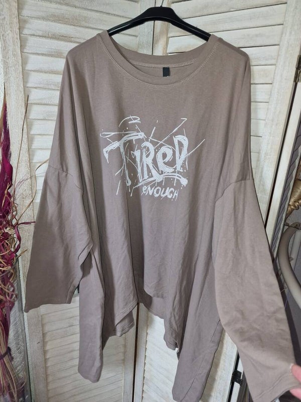 Sweatpullover in A - Linie Form mit Strasssteine