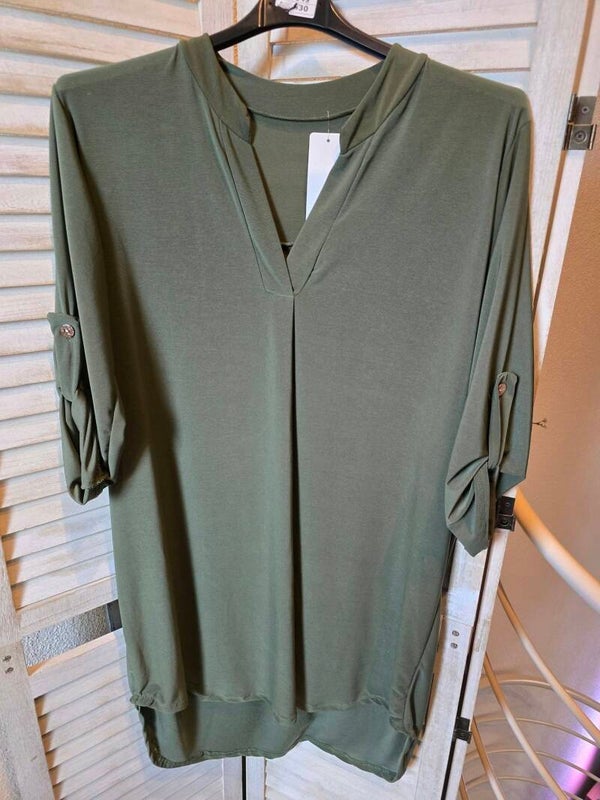 Tunika Kleid mit V Ausschnitt