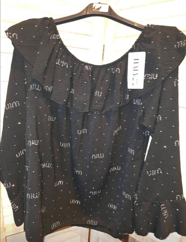 Bluse mit Strasssteine