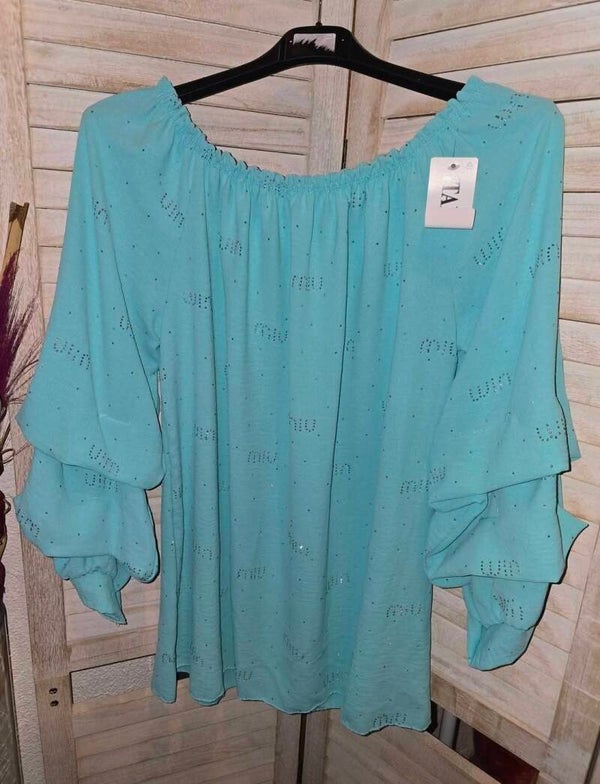 Bluse mit Strasssteine