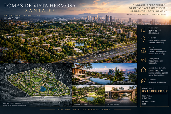 Prime 63-Acre Development Land in Lomas de Vista Hermosa