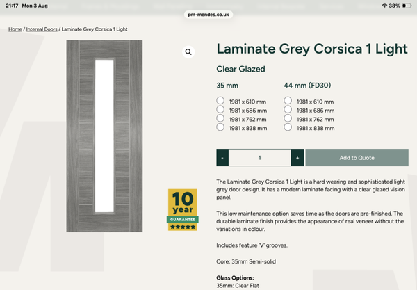 Oak and grey doors