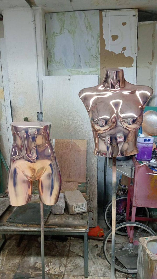 BUSTO Y PANTALONERA CROMADA
