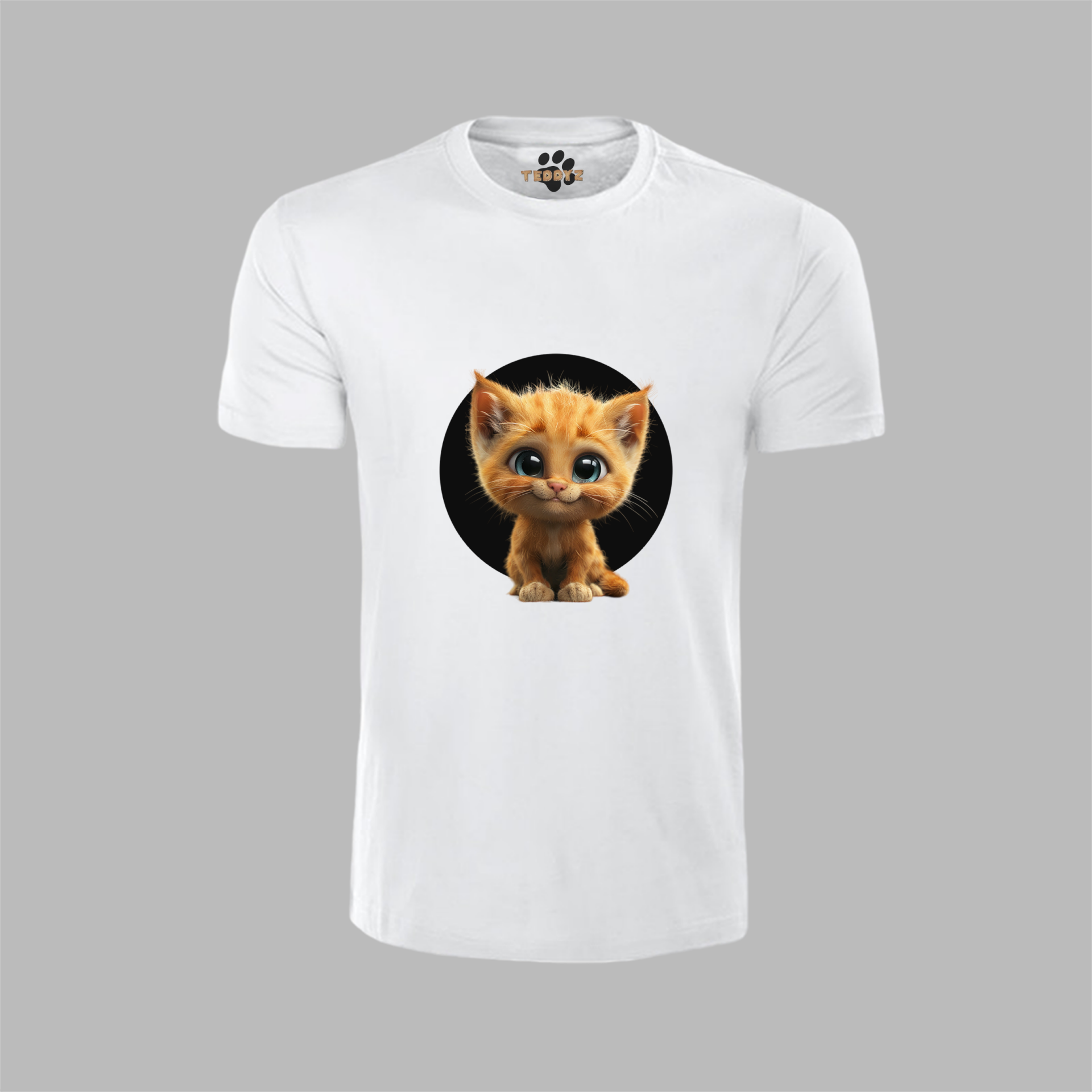 T-Shirt Blanc Chaton