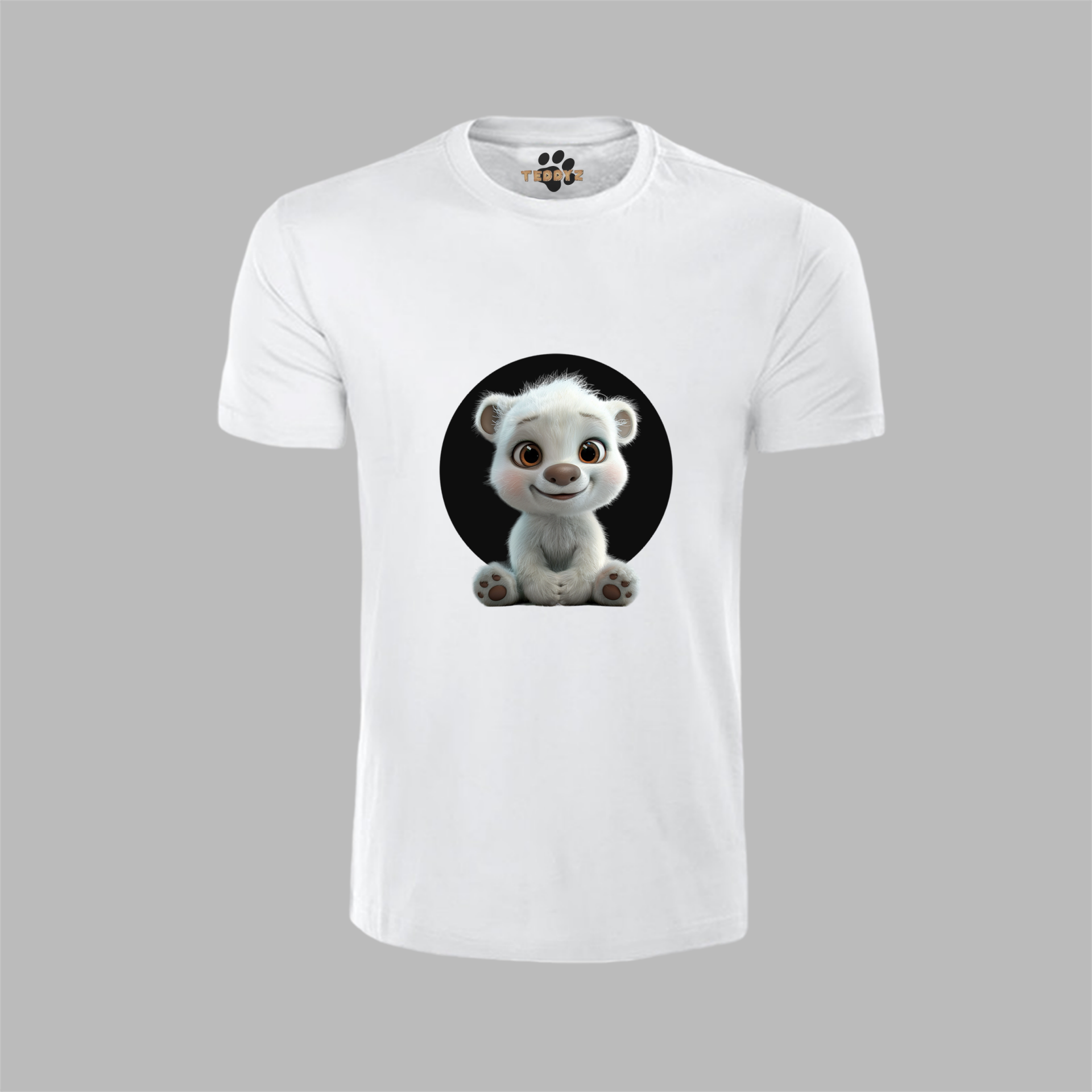 T-Shirt Blanc Ourson Polaire
