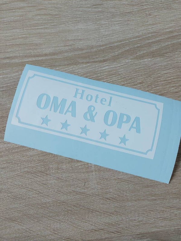 Sticker "Hotel Opa en Oma"