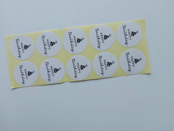 Sluitsticker "Happy Birthday"