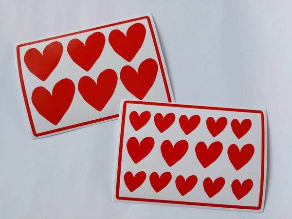 Stickervel "Hartjes".