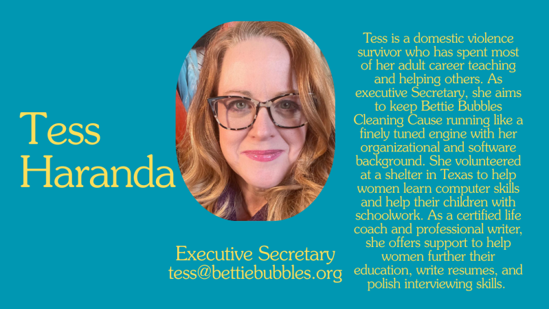 Executive Secretary, Tess Haranda, organization, education, life coach, writer