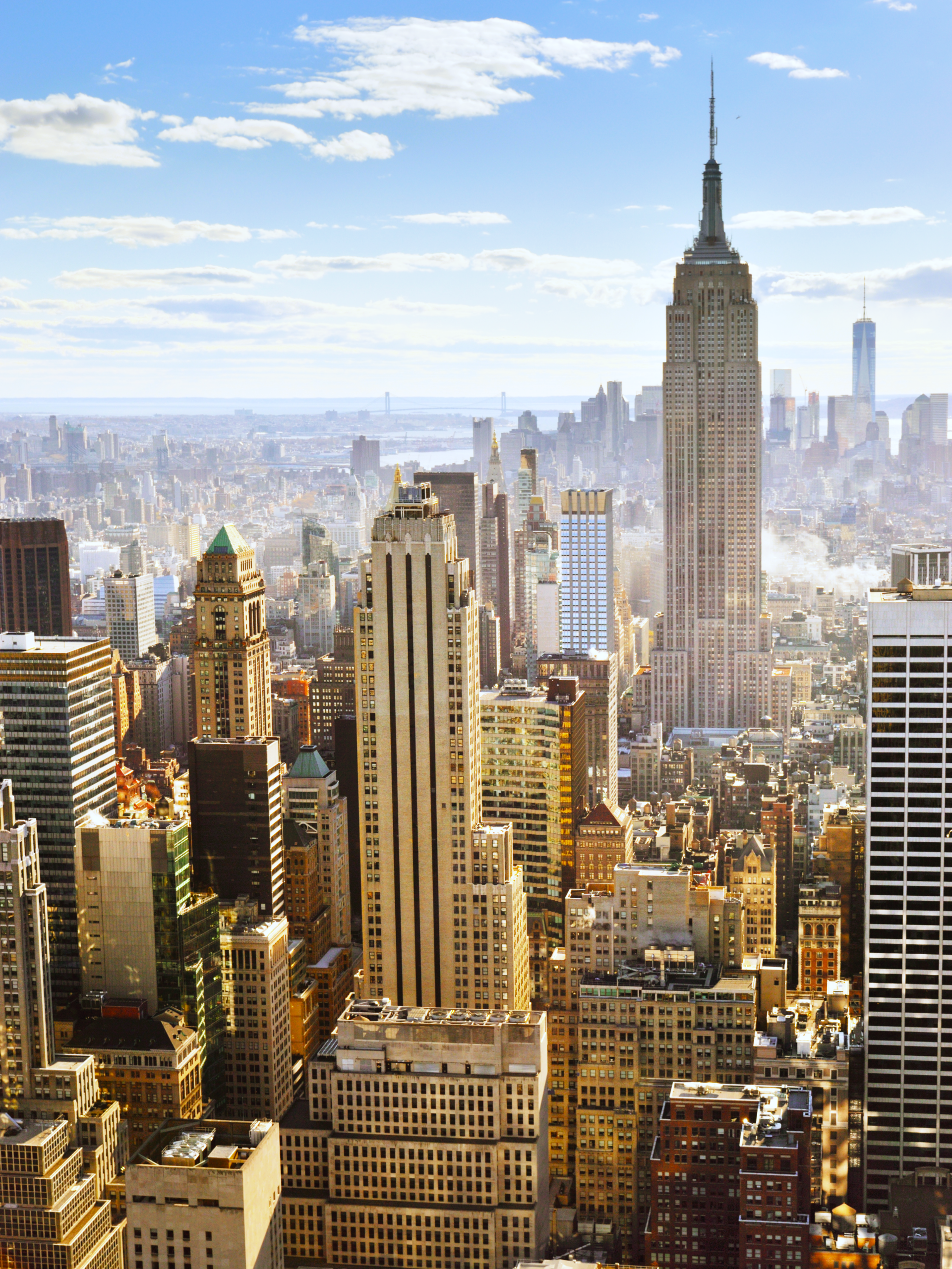 De skyline van New York City