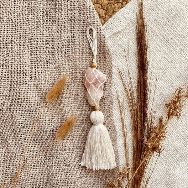 Edelstenen hanger - Ruwe Rozenkwarts