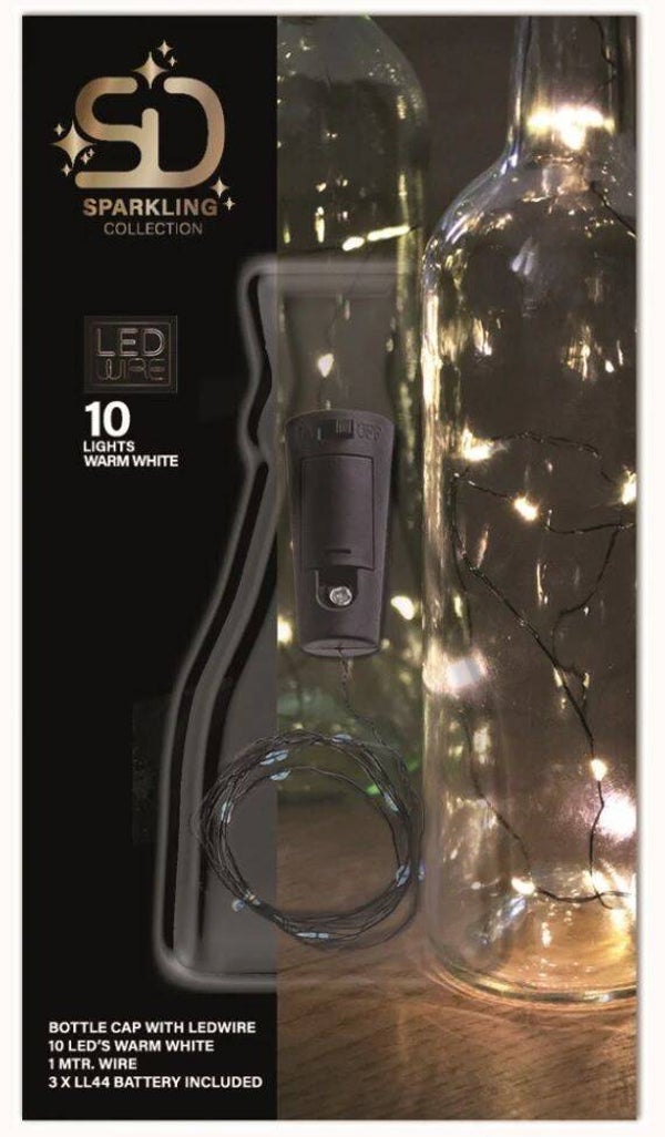 Flessendop zwart met LED verlichting