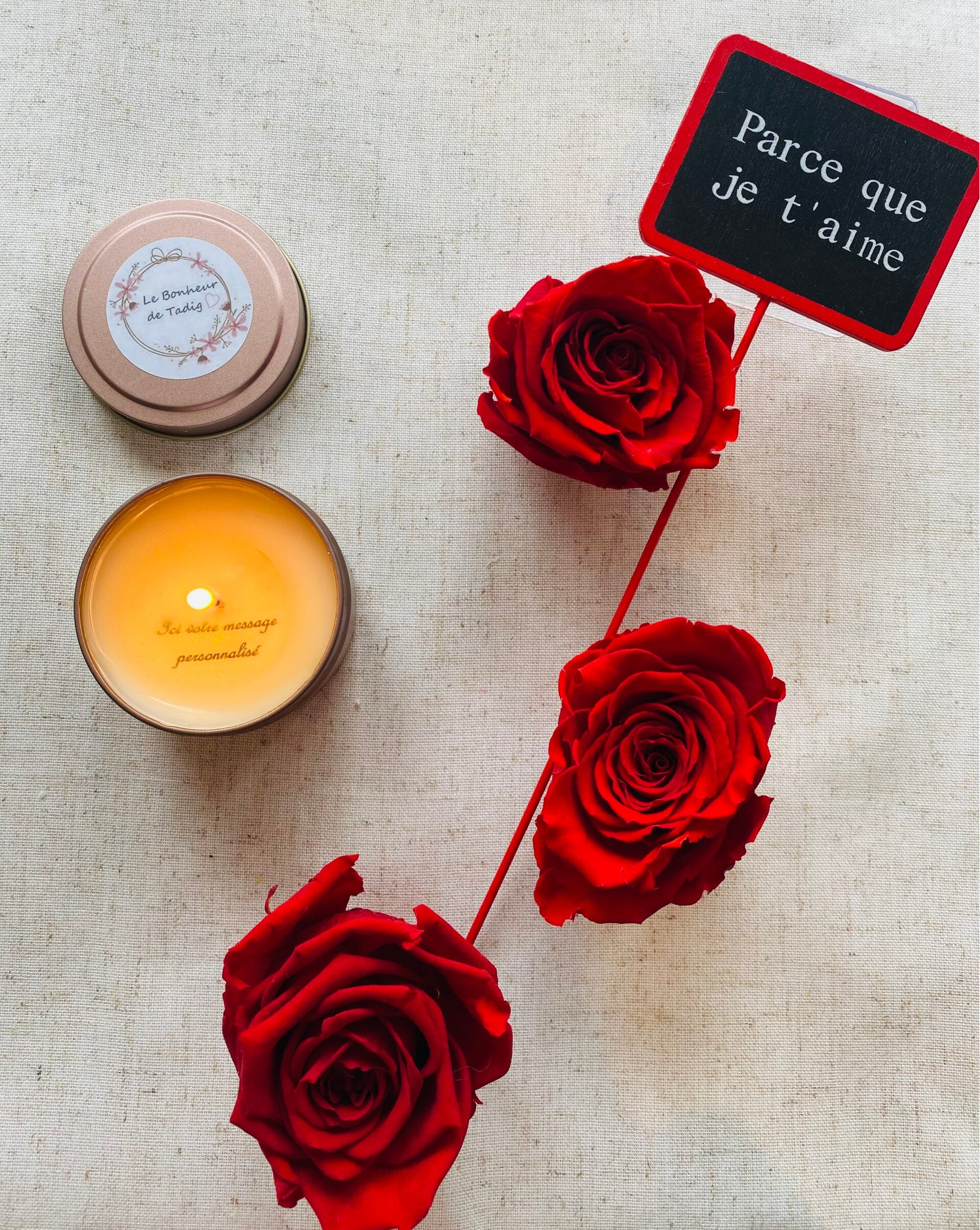 Bougie avec message caché