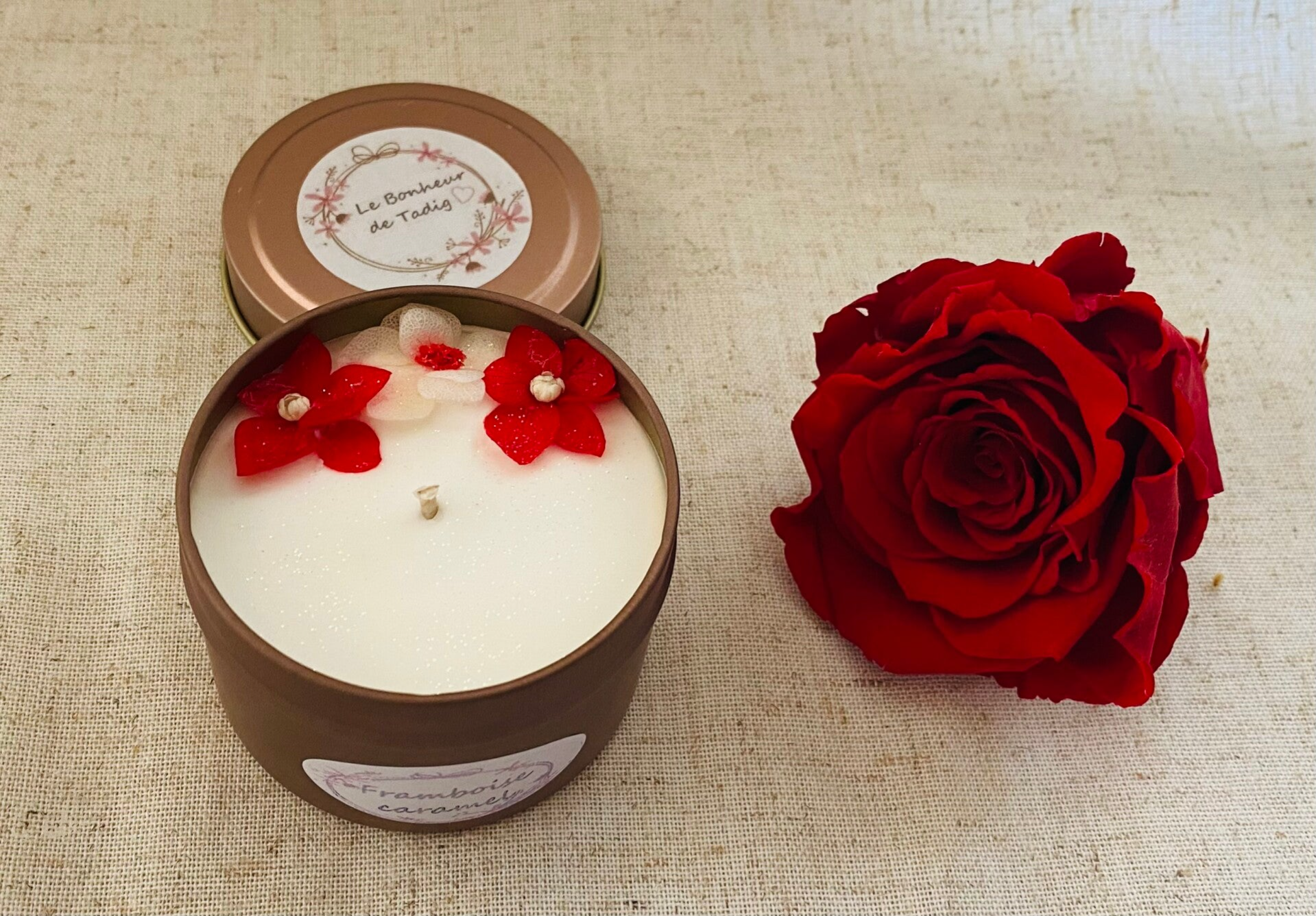 Bougie parfumée fleurie