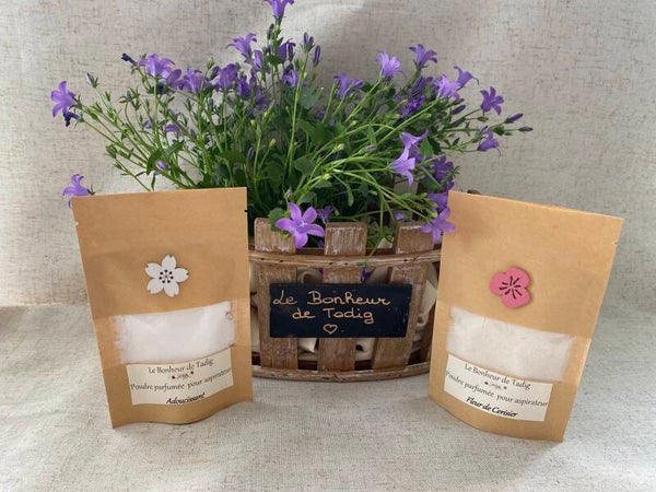 Lot de 2 sachets de poudre parfumée pour aspirateur