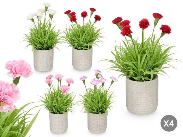 MACETA CEM. CUADROS CLAVELES SURT 4 10909