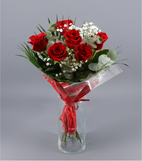 RAMO 6 ROSAS ROJAS