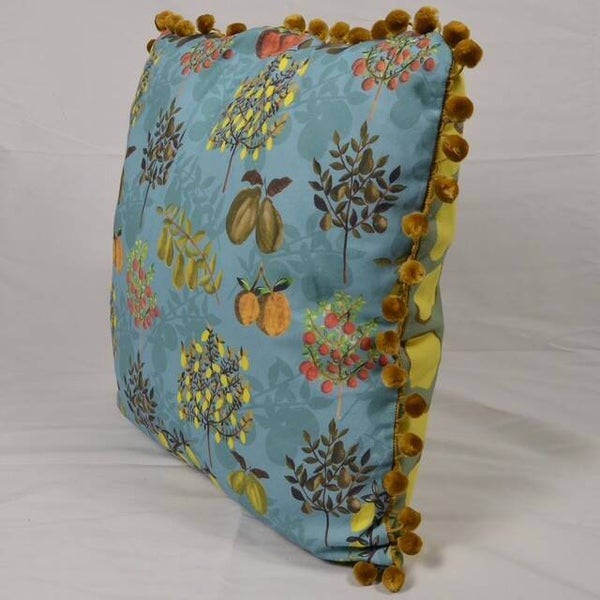 Fruit tree and stone two sided cushion