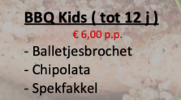 BBQ optie KIDS