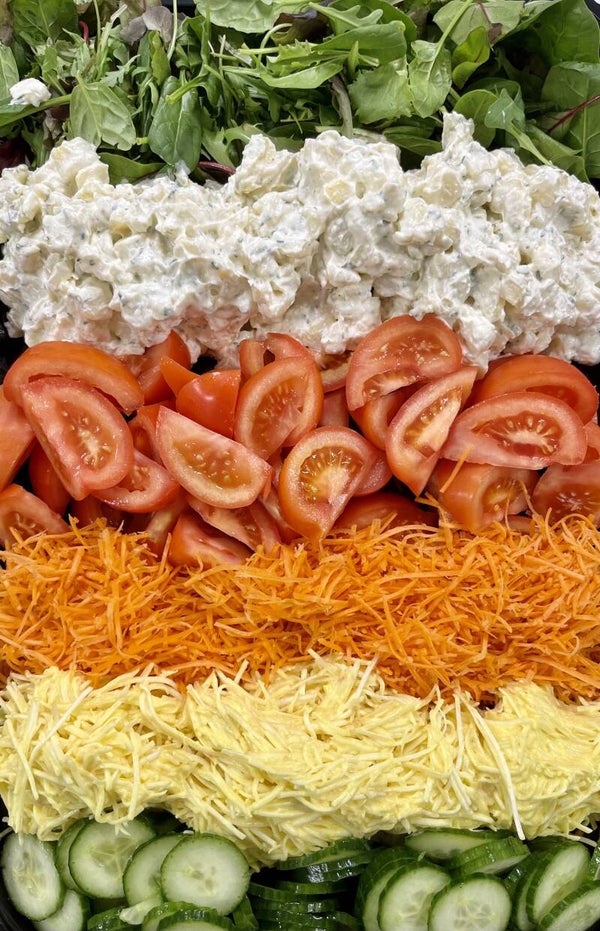 Portie groenten € 5,50 p.p.