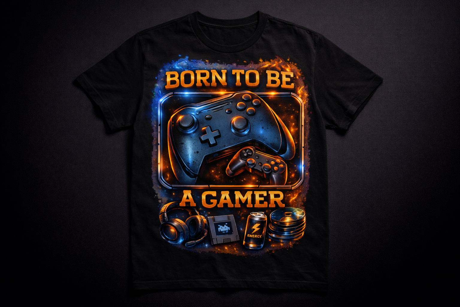 t-shirt born to be a gamer