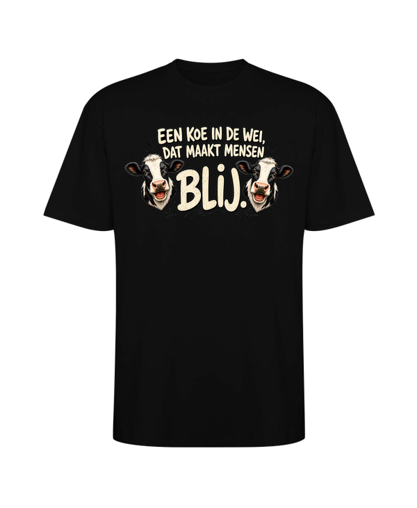 een koe in de wei maakt mensen blij