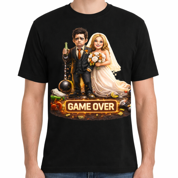 t- shirt game over vrijgezellen feest !!