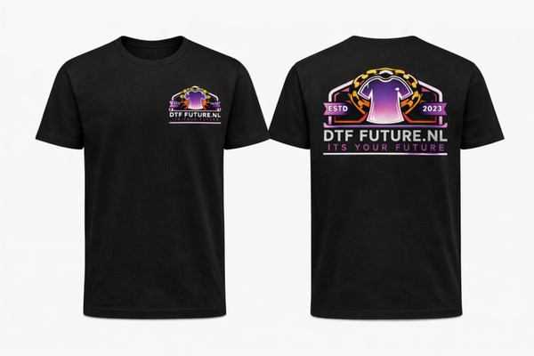 t-shirt bedrukt met eigen logo borst en rug