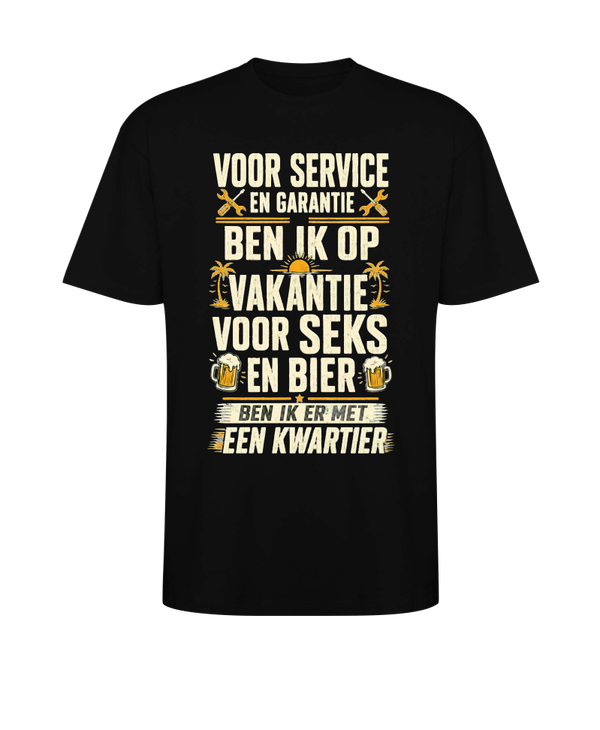 Voor service en garantie ben ik op vakantie