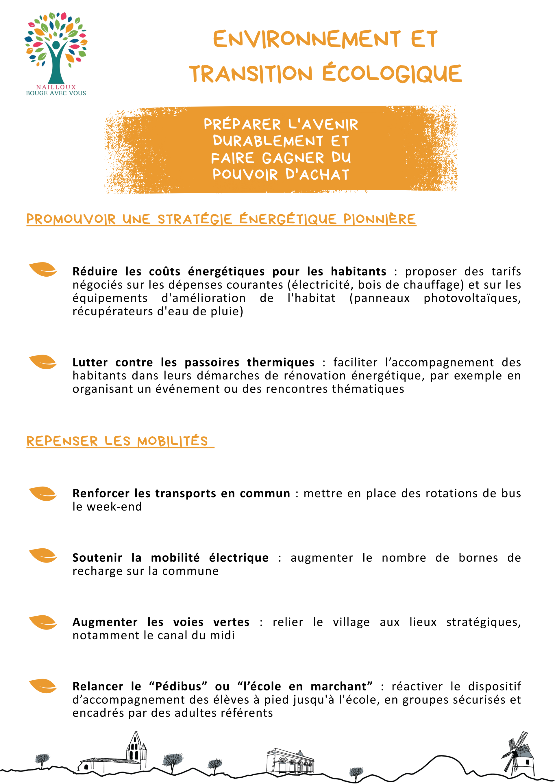 Projet (Lison Gleyses, candidate aux municipales de Nailloux 2026) Environnement et transition écologique : préparer l’avenir durablement et faire gagner du pouvoir d’achat