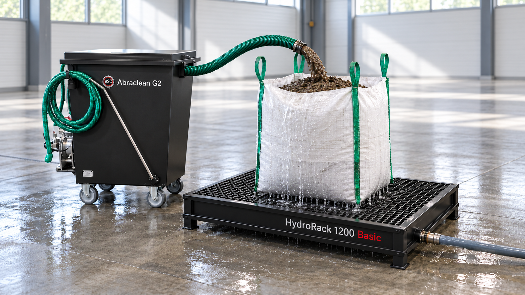Big Bag 90 x 90 x 110 cm – Wasserdurchlässiger Big Bag für Abrasiv Schlamm