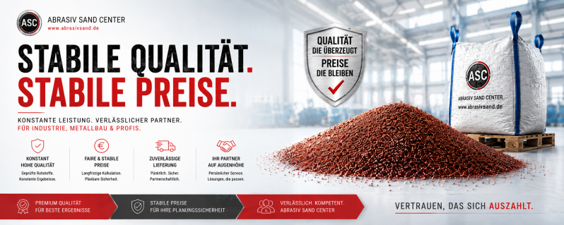 Bei Abrasiv Sand Center GmbH & Co. KG bieten wir hochwertige Produkte zum Schneiden in der Metall- und Steinindustrie. Wie Metalle Ne-Metalle, Hastelloy, Stein, Granit, Marmor an und zum Strahlen diverser Materialien an