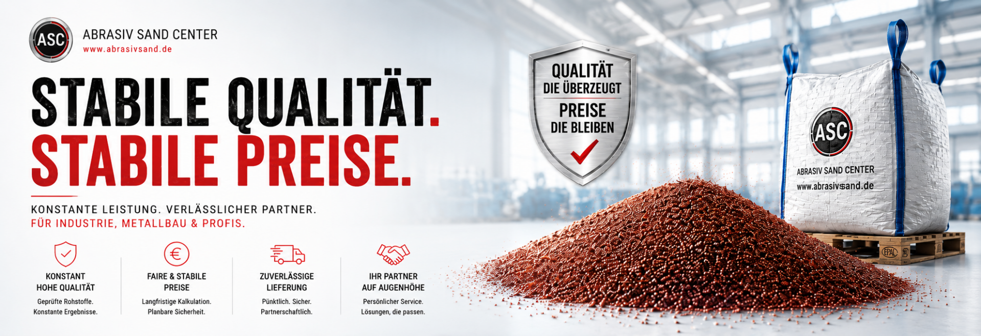 Abrasiv Sand Center  bieten wir hochwertige Produkte zum Schneiden in der Metall- und Steinindustrie. Wie Metalle Ne-Metalle, Hastelloy, Stein, Granit, Marmor an und zum Strahlen diverser Materialien an, anstatt Classic Mesh 80