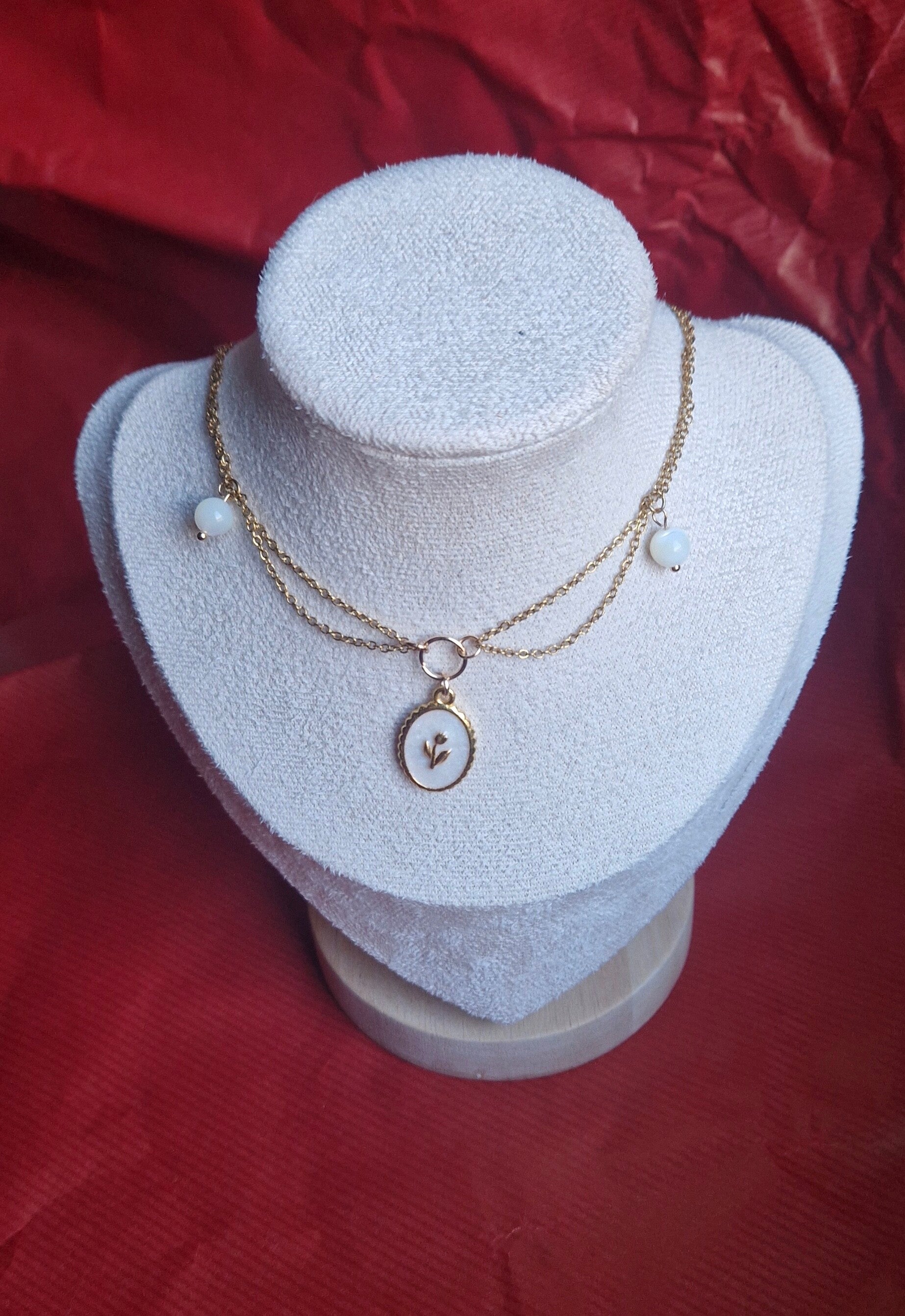 🐚Collier ras-de-cou "Lumière de Nacre"🐚