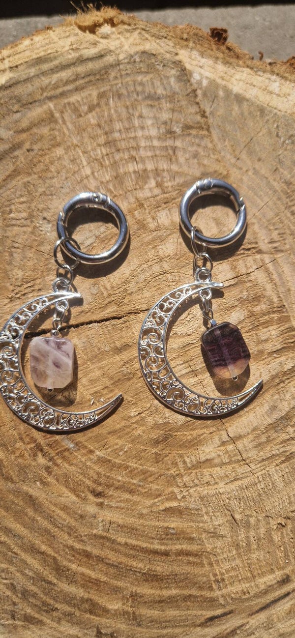Charm's Bottines Fluorine violette et Lune