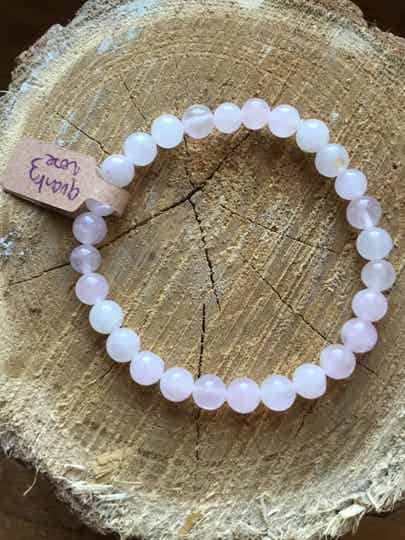 Bracelet boule quartz rose femme