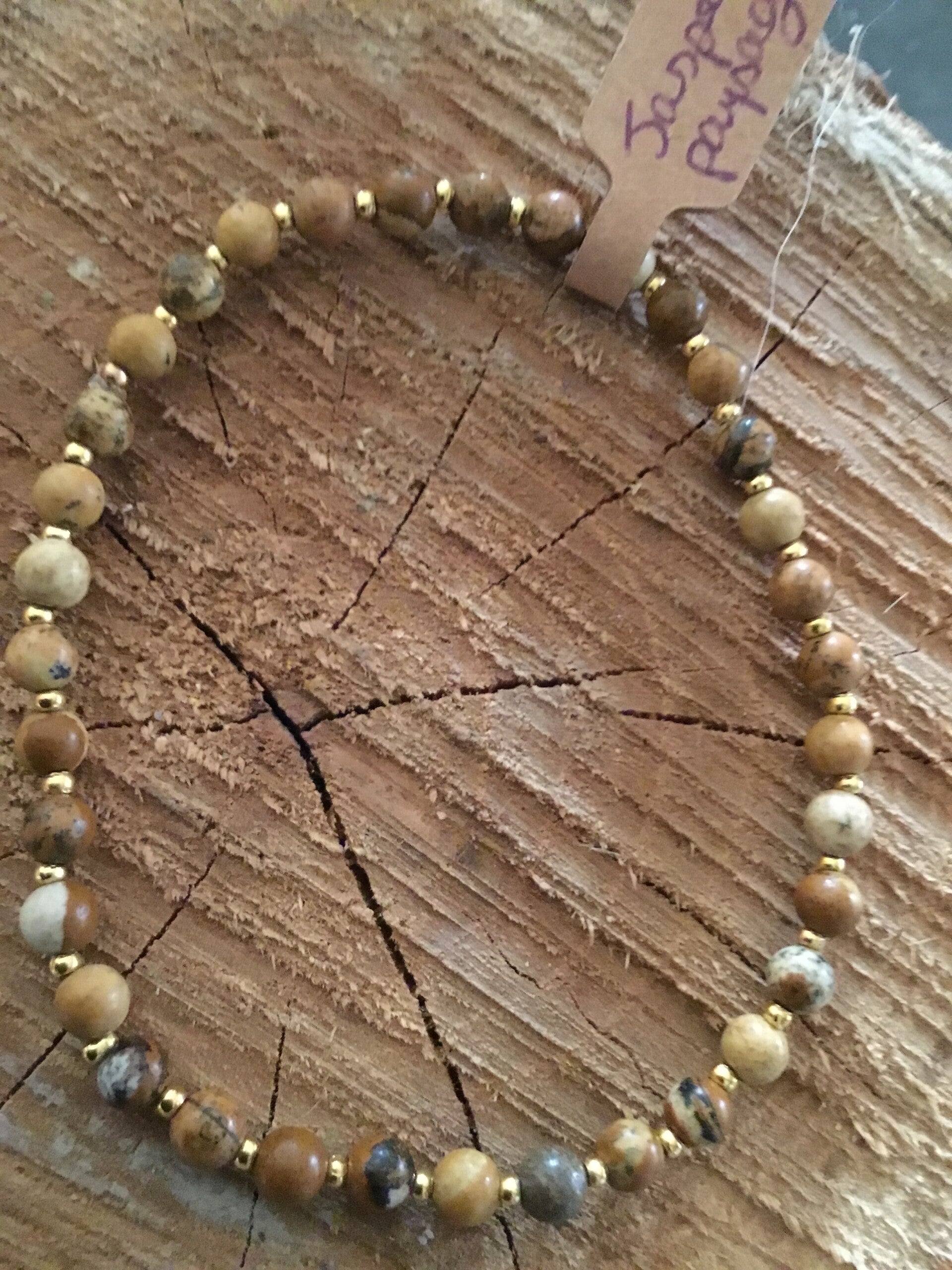 Bracelet boule jaspe paysage