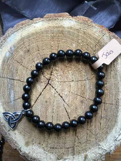 Bracelet boule en jais