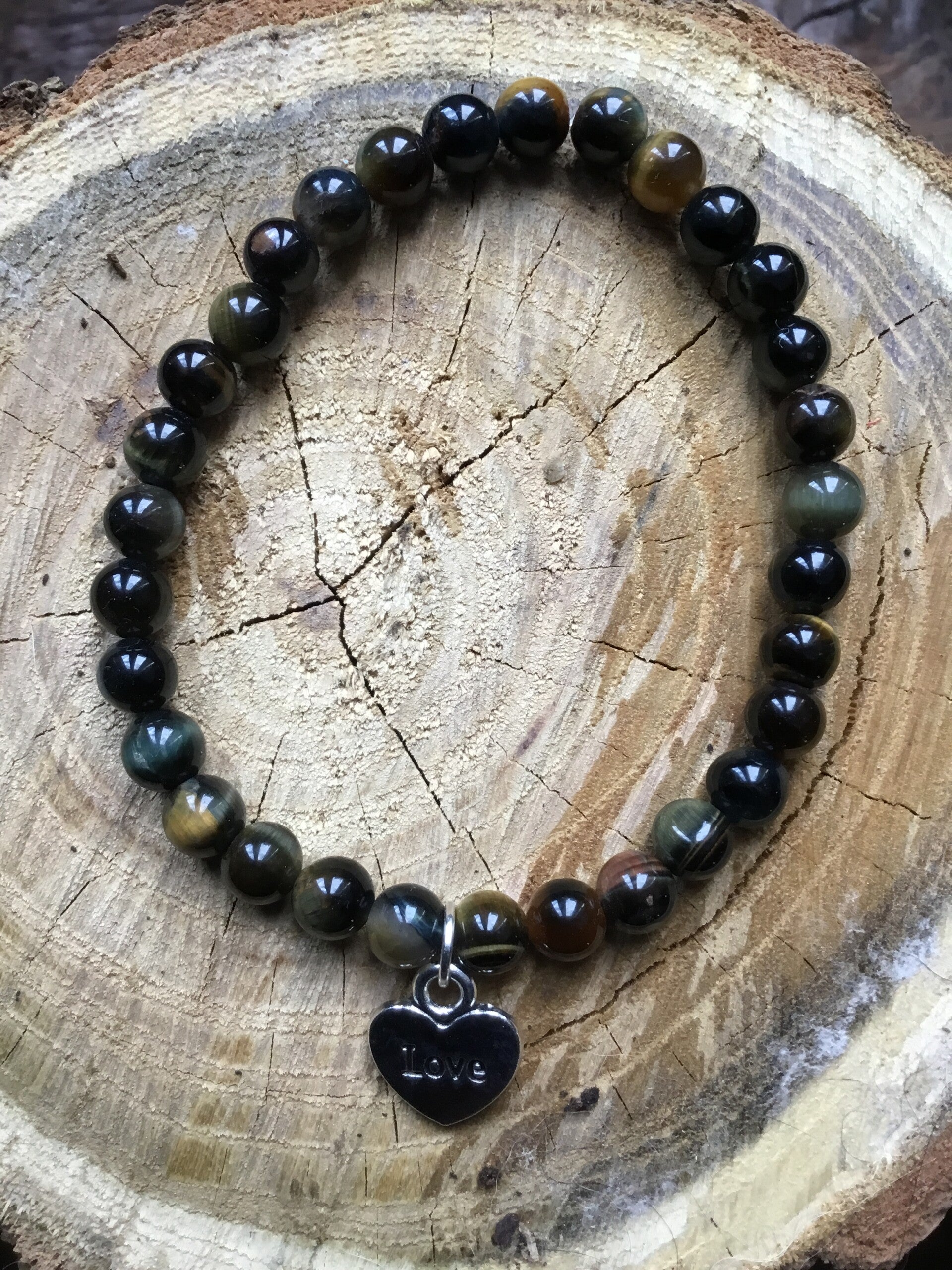 Bracelet boule œil de faucon