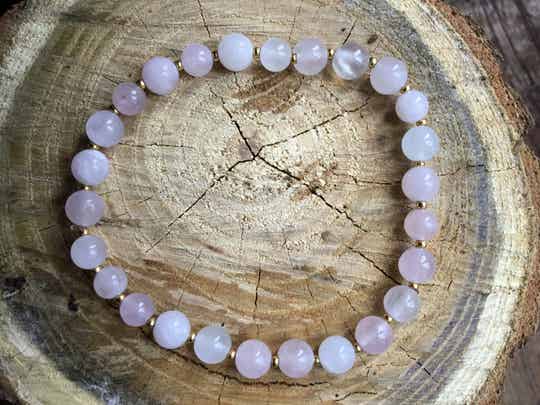 Bracelet boule et perles dorées
