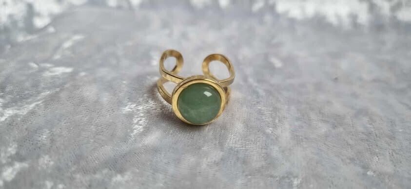 Bague "Aurora" Aventurine verte